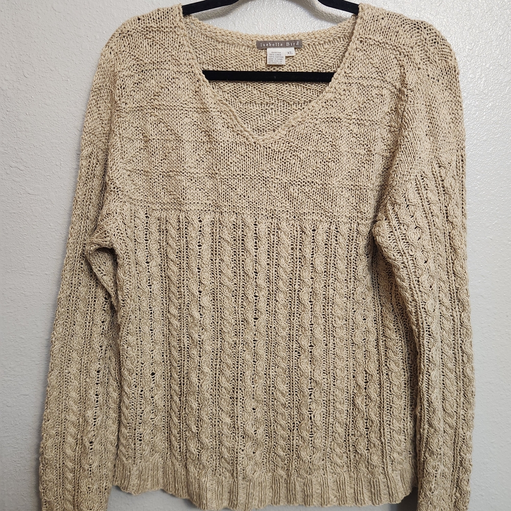 Twisted Heart Sweater Linen/cotton